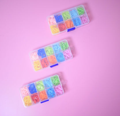 A Box of Stitch Marker(120 pc), Knitting Crochet Marker, Quick Locking Stitch Marker, Colorful Locking Clips, Marker Organizer