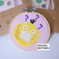 Pokemon Psyduck Cross Stitch Pattern, Psyduck Pattern digital download, Pokémon Embroidery Pattern, Pokémon gifts