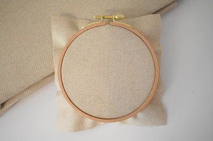 14 Count Natural Linen Fiddlers Cloth, Raw Cross Stitch Fabric - 14ct Raw Aida Cloth, embroidery fabric for needlepoint