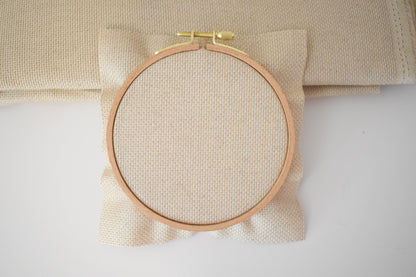 14 Count Natural Linen Fiddlers Cloth, Raw Cross Stitch Fabric - 14ct Raw Aida Cloth, embroidery fabric for needlepoint