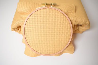 14 Count Mustard Yellow Aida Cloth, Yellow Cross Stitch Fabric, Gold color Aida Cloth, 14ct Aida cross stitch cloth