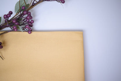 14 Count Mustard Yellow Aida Cloth, Yellow Cross Stitch Fabric, Gold color Aida Cloth, 14ct Aida cross stitch cloth