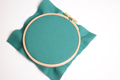 14 Count Green Aida Cloth Cross Stitch Fabric, Green Aida Cloth, Green Cotton Embroidery Fabric for Needlepoint,