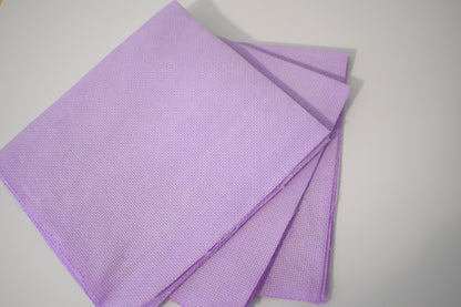 14 count Hand Dyed Light Purple Aida Fabric, 14 count purple hand dyed fabric.