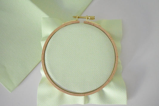 14 Count Light Green Aida Cloth, Apple green Cross Stitch Fabric, Lime green color Aida Cloth, 14ct Green Color Aida Cloth