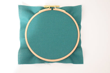14 Count Green Aida Cloth Cross Stitch Fabric, Green Aida Cloth, Green Cotton Embroidery Fabric for Needlepoint,