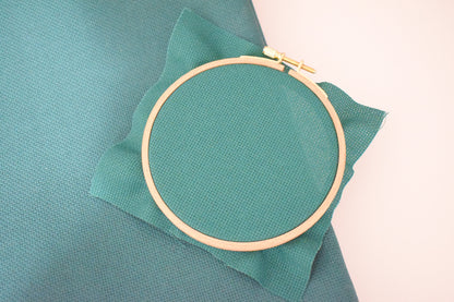 14 Count Green Aida Cloth Cross Stitch Fabric, Green Aida Cloth, Green Cotton Embroidery Fabric for Needlepoint,