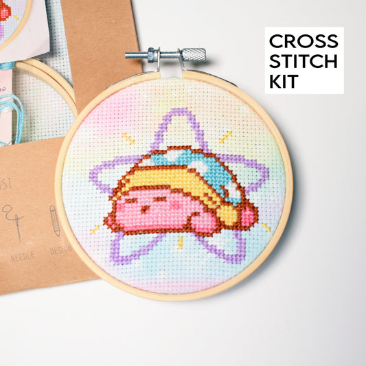 Sleeping Kirby Cross Stitch Kit
