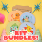 Holiday Bundle - Pokemon 4 Kanto Starter Cross Stitch Set (Pikachu, Bulbasaur, Charmander, Squirtle)