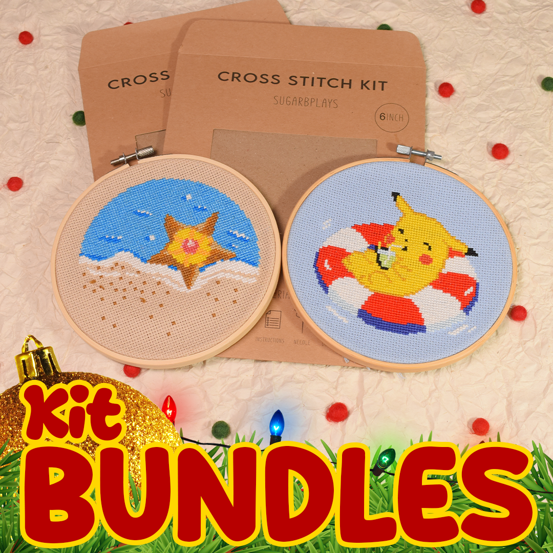 Kit Bundles - Staryu and Pikachu Cross Stitch Kits