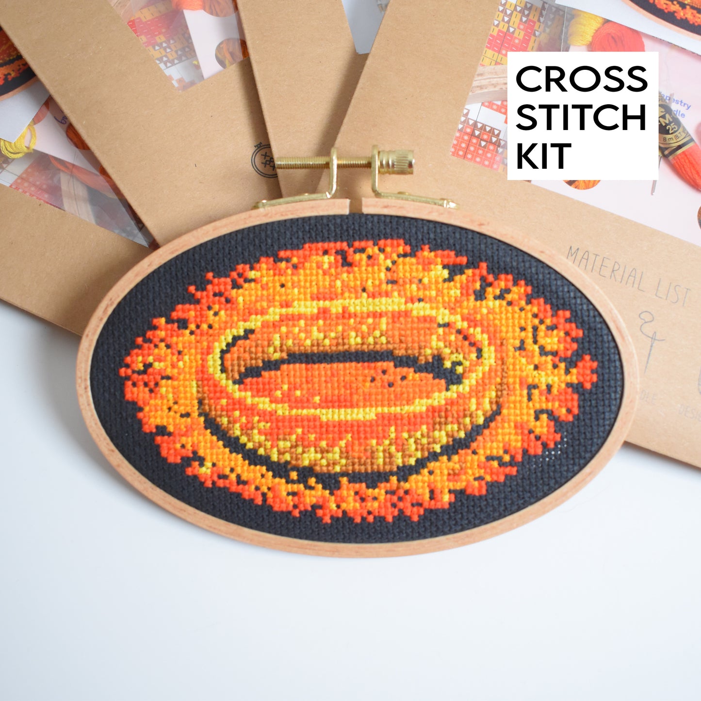 The one Ring The Lord of the Rings LOTR Cross Stitch Kit - 6inch by 4 inch